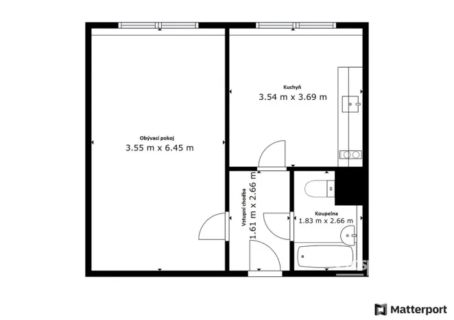 Pronájem bytu 1+1, Ústí nad Labem - Krásné Březno, Rozcestí, 41 m2