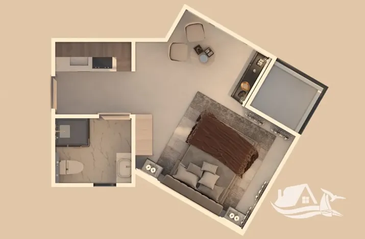 Prodej bytu 1+kk, Hurghada, Egypt, 27 m2