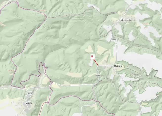 Dražba pozemku, Dobřeň, 162 m2