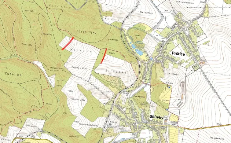 Prodej pole, Silůvky, 3655 m2