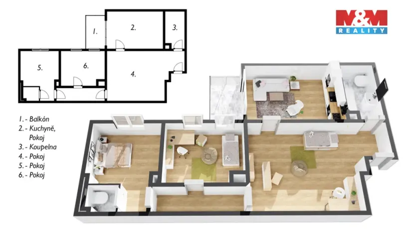 Prodej bytu 3+1, Janovice nad Úhlavou, Rozvojová zóna, 100 m2