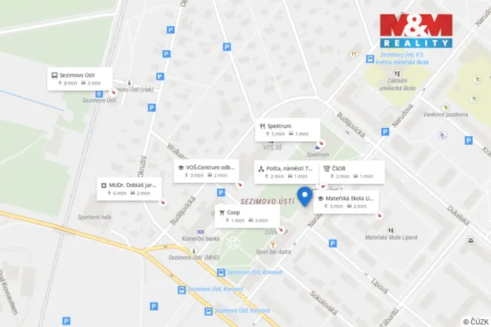 Pronájem bytu 3+1, Sezimovo Ústí, náměstí Tomáše Bati, 60 m2