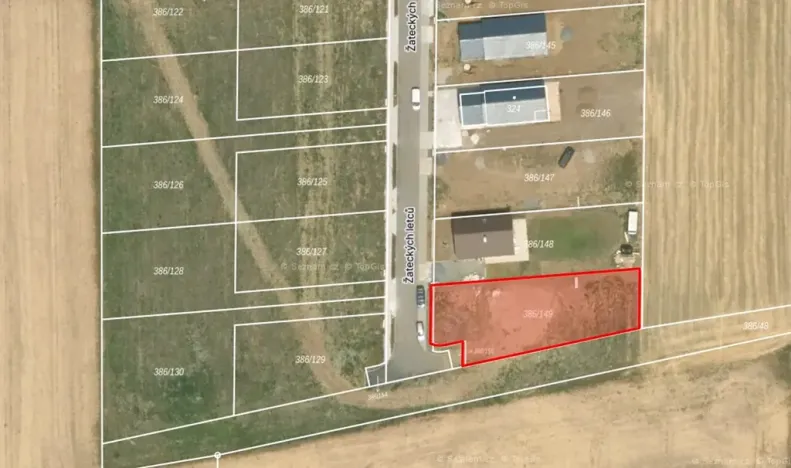 Prodej pozemku pro bydlení, Žatec, Žateckých letců, 909 m2