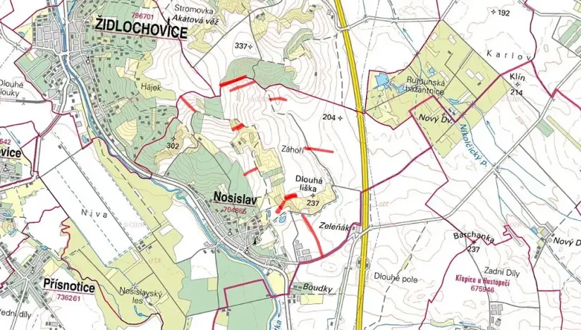 Prodej pole, Nosislav, 36394 m2