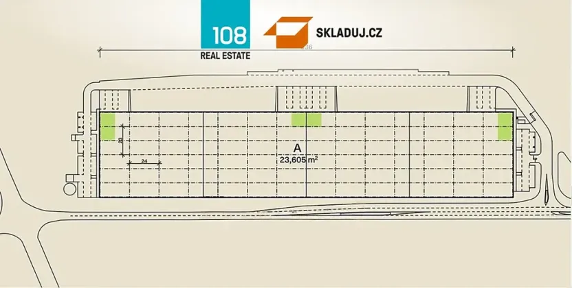 Pronájem skladu, Ledce, 5000 m2