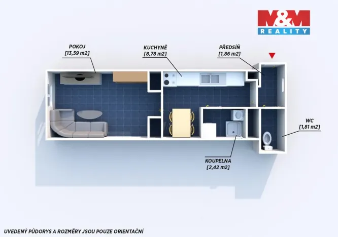 Prodej bytu 1+kk, Praha - Žižkov, Husitská, 29 m2