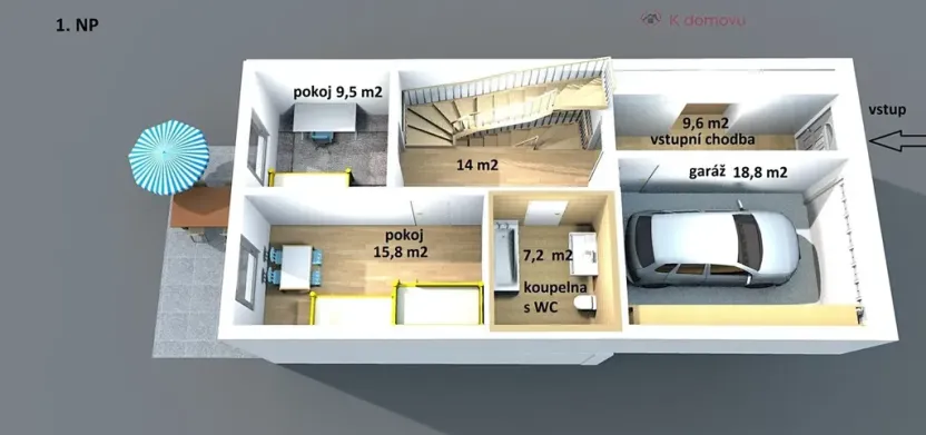Pronájem rodinného domu, Brno, Dubová, 160 m2