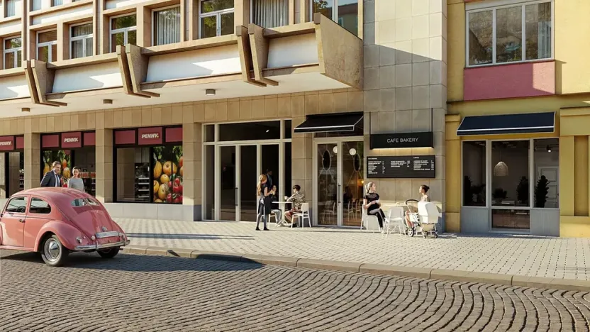 Prodej obchodního prostoru, Praha - Vršovice, Kubánské náměstí, 113 m2