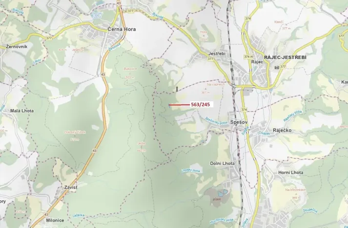 Dražba lesa, Spešov, 1009 m2