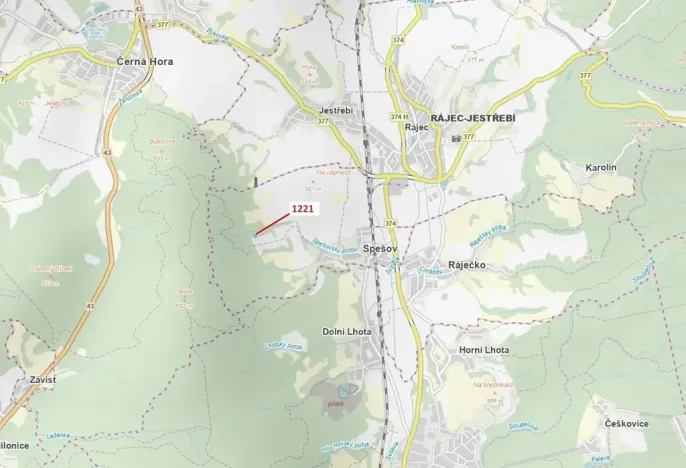 Dražba lesa, Spešov, 1590 m2