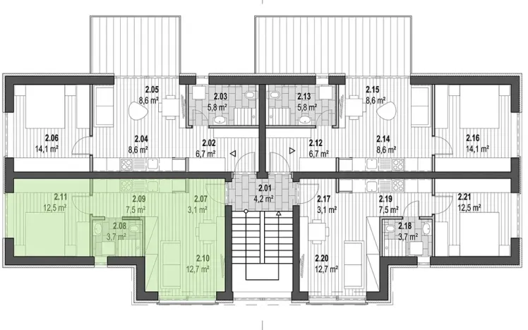 Prodej bytu 2+kk, Kunčice nad Labem, 39 m2