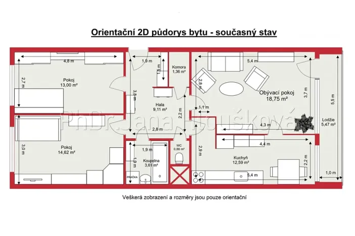 Prodej bytu 3+1, Praha - Chodov, Augustinova, 75 m2