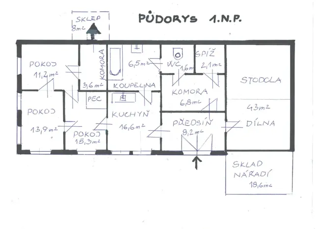 Prodej rodinného domu, Drslavice, 86 m2