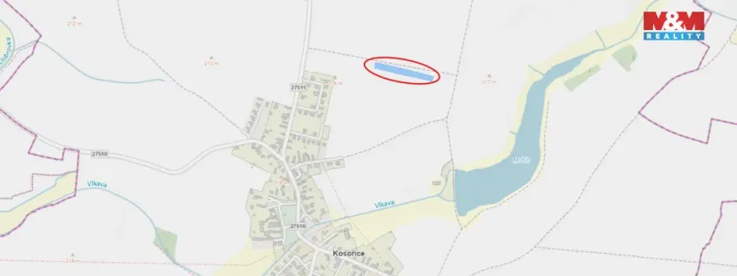 Prodej pole, Kosořice, 9557 m2