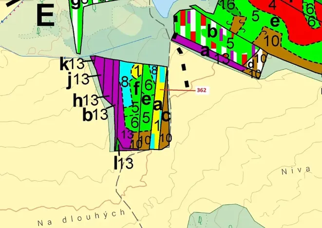 Dražba lesa, Trhové Sviny, 2498 m2