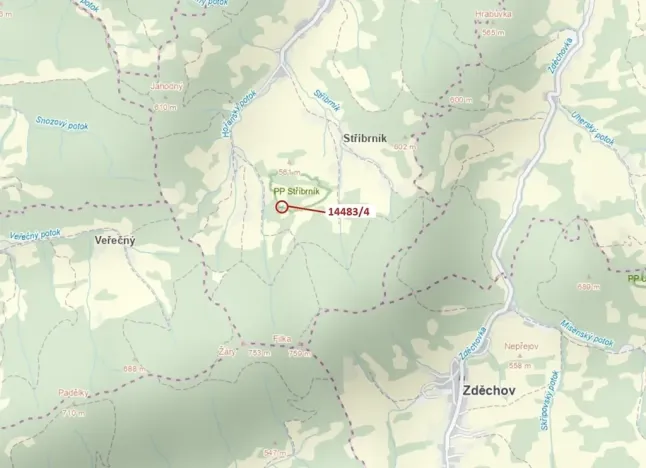 Dražba lesa, Hovězí, 173 m2