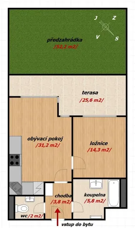 Pronájem bytu 2+kk, Brandýs nad Labem-Stará Boleslav, Dřevčická, 60 m2