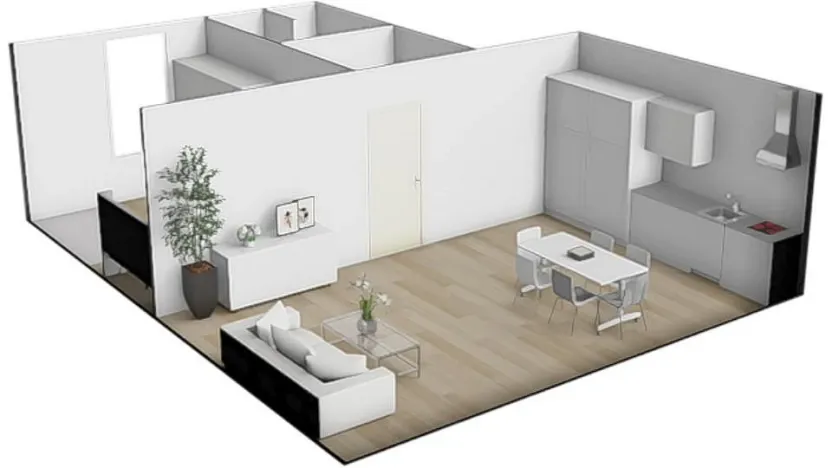 Pronájem bytu 2+kk, Rostěnice-Zvonovice - Rostěnice, 53 m2