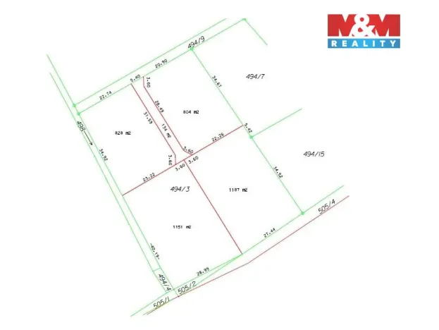 Prodej pozemku pro bydlení, Újezd u Sezemic, 4052 m2