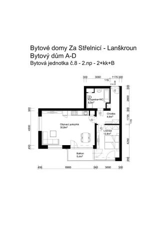 Prodej bytu 2+kk, Lanškroun, Vančurova, 59 m2