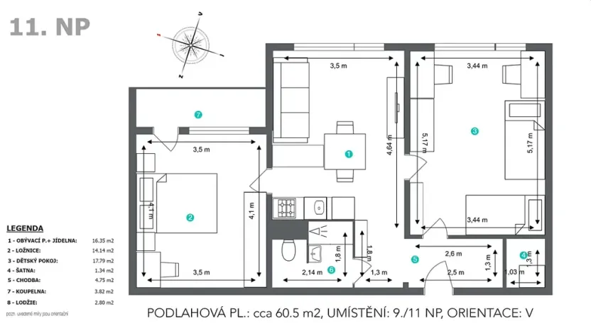 Prodej bytu 3+kk, Hradec Králové, Durychova, 59 m2