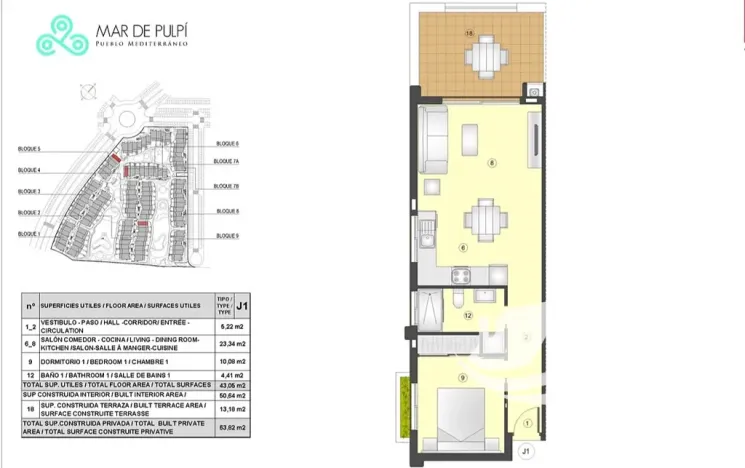 Prodej bytu 2+kk, Pulpí, Španělsko, Calle Mar de Barents, 49 m2