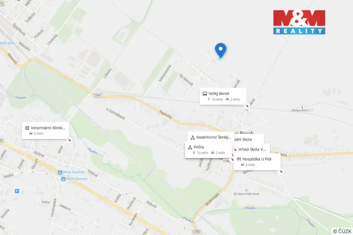 Prodej pozemku pro bydlení, Velký Borek, 962 m2