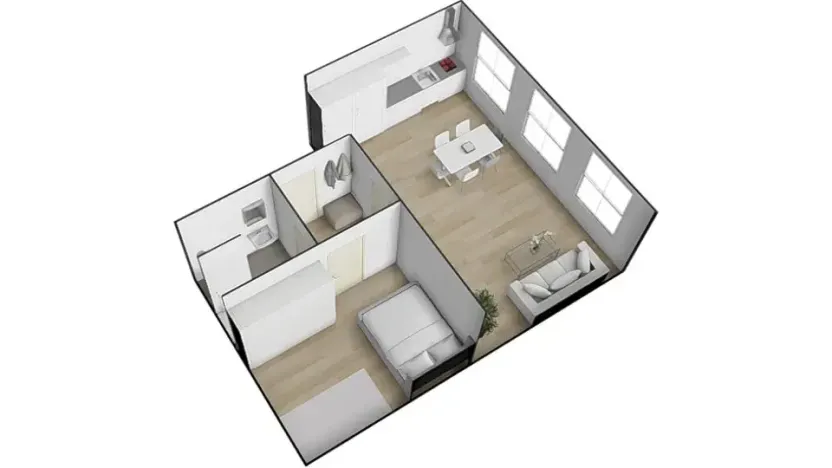 Pronájem bytu 2+kk, Rostěnice-Zvonovice, 52 m2