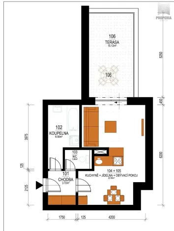 Prodej bytu 1+kk, Hustopeče, Mrštíkova, 50 m2