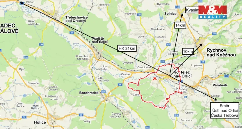 Pronájem bytu 1+1, Kostelec nad Orlicí, U Váhy, 38 m2