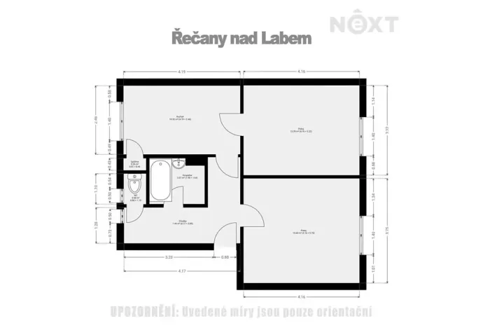 Pronájem bytu 2+1, Řečany nad Labem, 1. máje, 58 m2