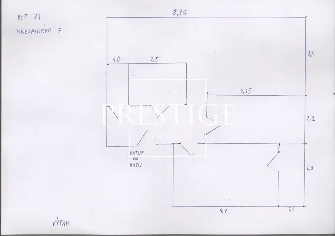 Pronájem bytu 3+kk, Praha - Chodov, Křejpského, 68 m2