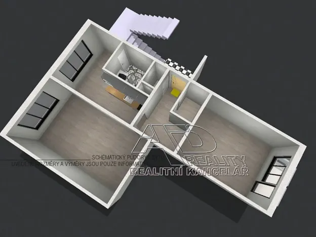 Pronájem atypického bytu, České Budějovice, Branišovská, 61 m2