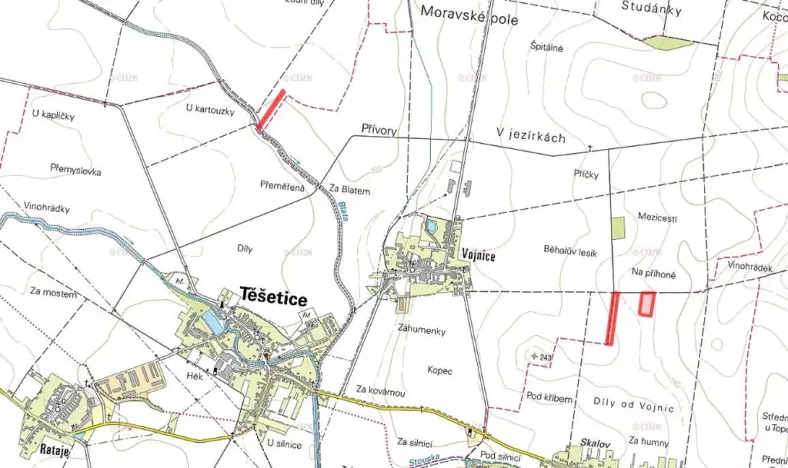 Prodej pole, Ústín, 21355 m2