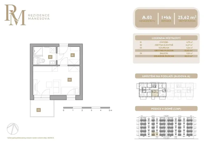Prodej bytu 1+kk, Lipník nad Bečvou, Mánesova, 25 m2