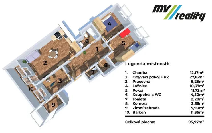 Prodej bytu 4+kk, Lysá nad Labem, Zahradní, 78 m2