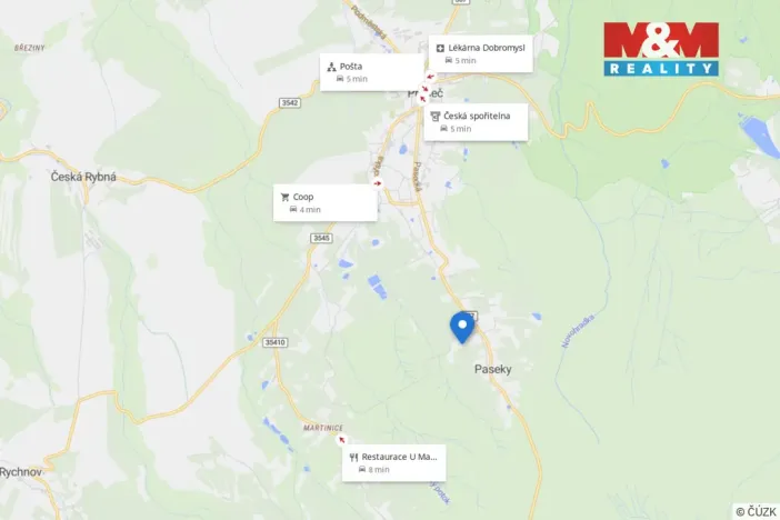 Pronájem bytu 2+kk, Proseč - Záboří, 52 m2