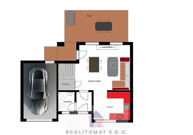 Pronájem rodinného domu, Horoušany, Na Svahu, 133 m2