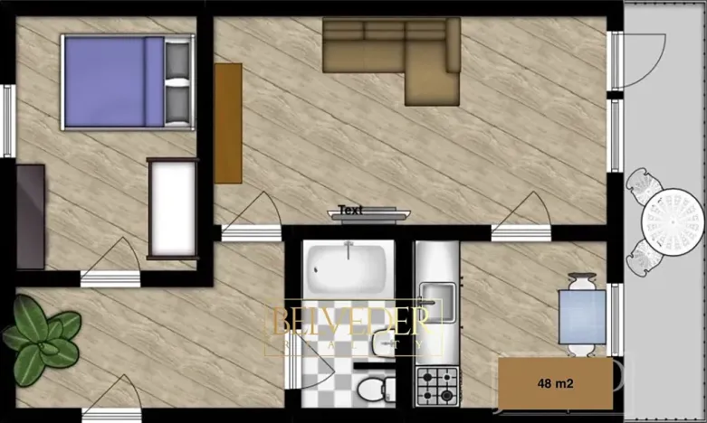 Prodej bytu 2+1, Bílina, Aléská, 48 m2