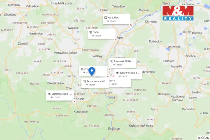 Prodej zahrady, Sušice - Nuzerov, 7751 m2