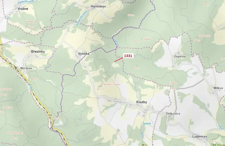 Dražba lesa, Kladky, 183 m2