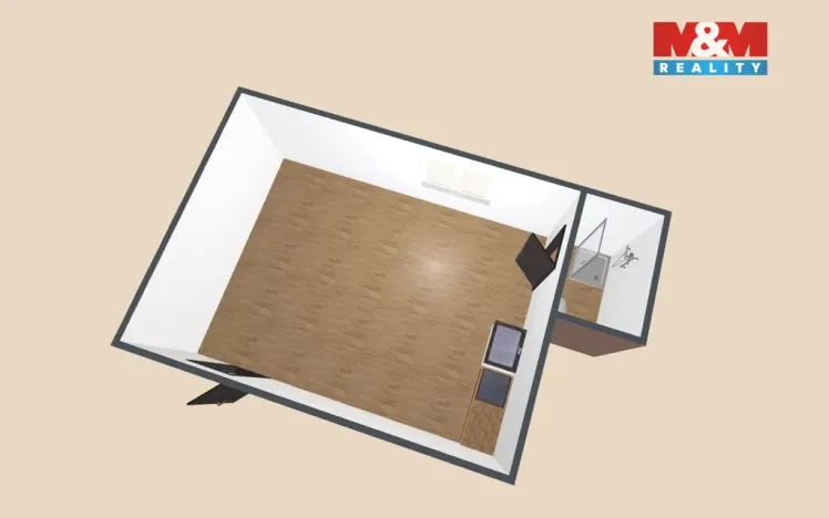 Pronájem bytu 1+kk, Týniště nad Orlicí, Mírové nám., 30 m2