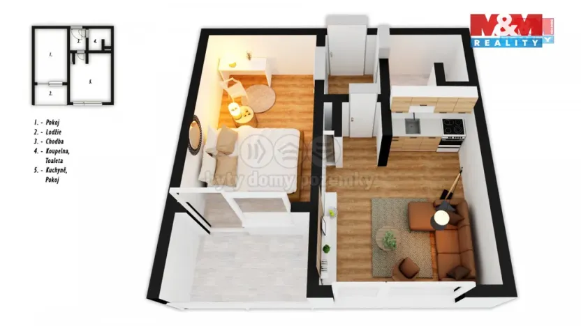 Prodej bytu 2+kk, Rumburk - Rumburk 1, Karoliny Světlé, 41 m2