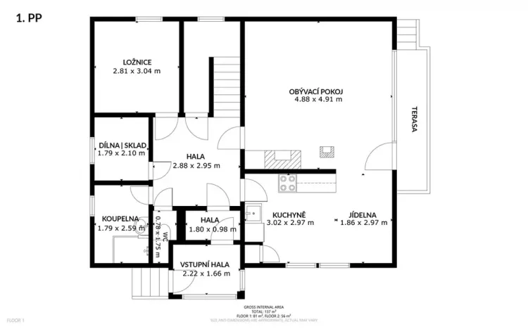 Prodej rodinného domu, Čerčany, Sokolská, 127 m2