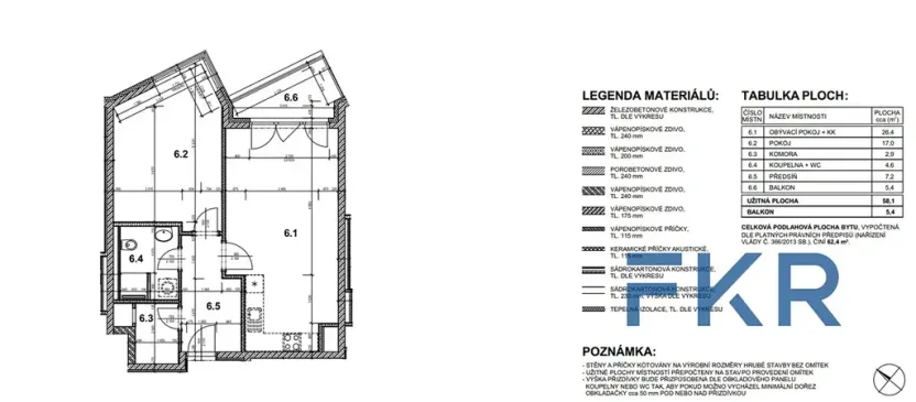 Pronájem bytu 2+kk, Praha - Hostivař, Švehlova, 58 m2