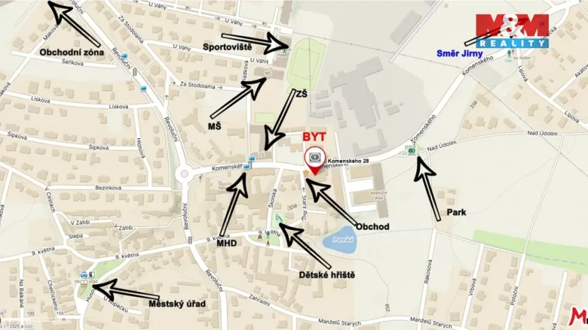 Prodej bytu 3+kk, Šestajovice, Komenského, 48 m2