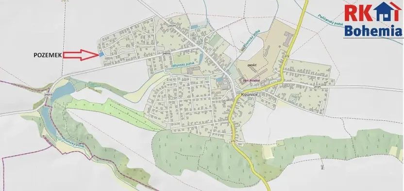 Prodej pozemku pro bydlení, Kounice, 803 m2