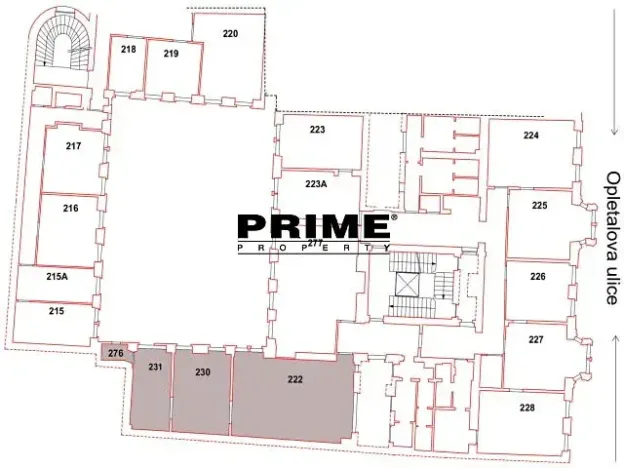 Pronájem kanceláře, Praha - Nové Město, Opletalova, 91 m2