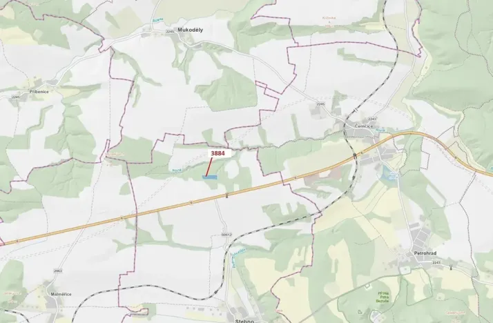 Dražba lesa, Kryry, 7695 m2