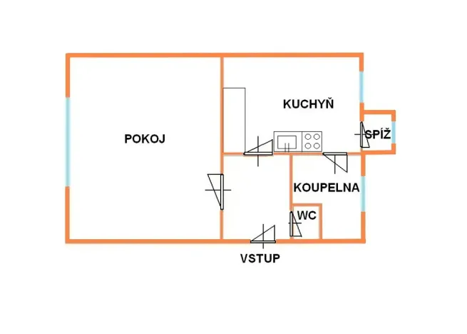 Pronájem bytu 1+1, Brno, Veslařská, 45 m2